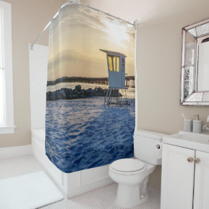 Gold Hour Destin East Pass Shower Curtain