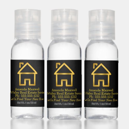 Gold House Real Estate Name and Business Hand Sanitizer