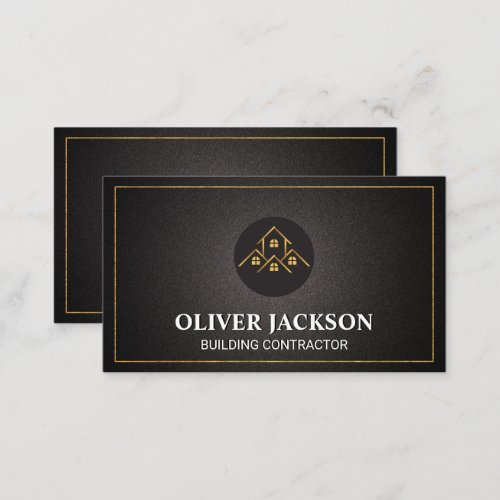 Gold Houses  Construction Real Estate Business Card