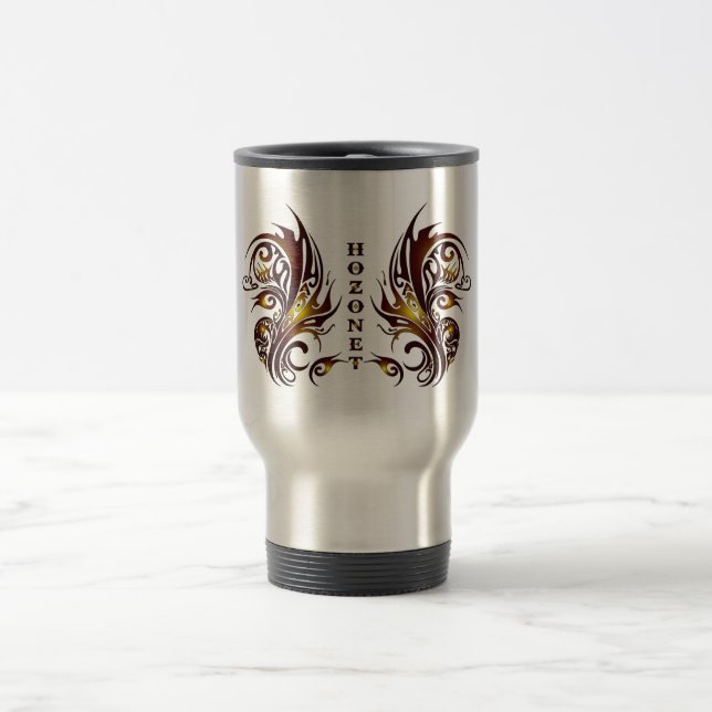 Gold-Hozonet Tumbler Travel Mug (Center)