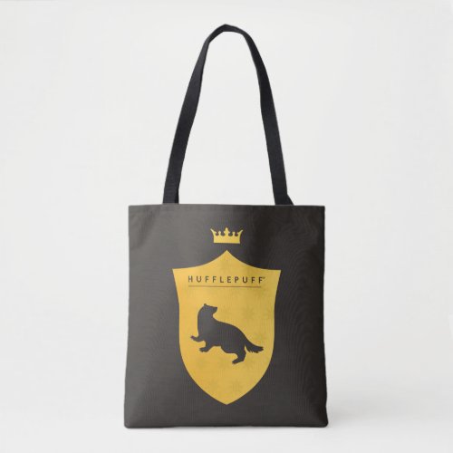 Gold HUFFLEPUFF Crowned Crest Tote Bag