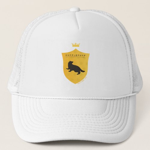 Gold HUFFLEPUFF Crowned Crest Trucker Hat
