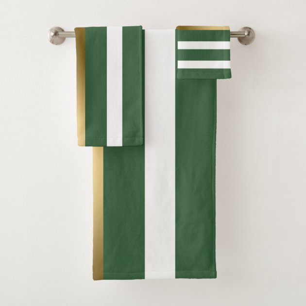 Hunter green towel discount set