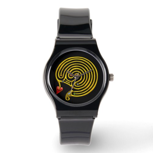 GOLD HYPER LABYRINTH IN BLACK WATCH