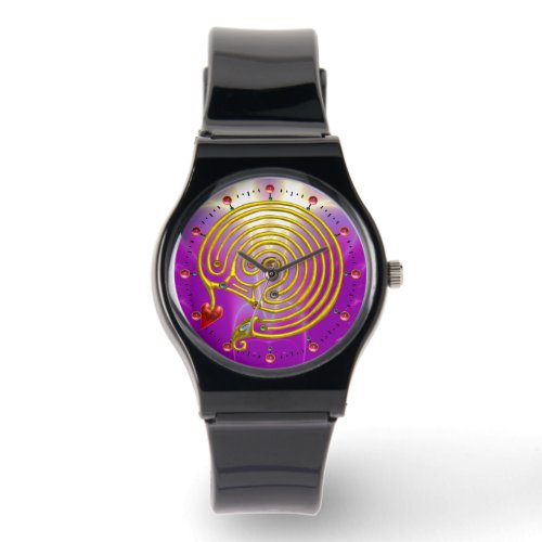 GOLD HYPER LABYRINTH IN Purple Watch