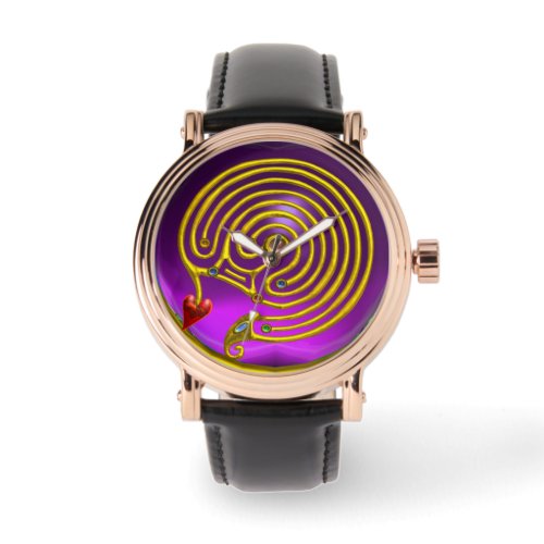 GOLD HYPER LABYRINTH Purple Watch