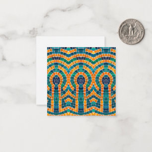 GOLD ICONS MOSAIC 2.5" Square Flat Card
