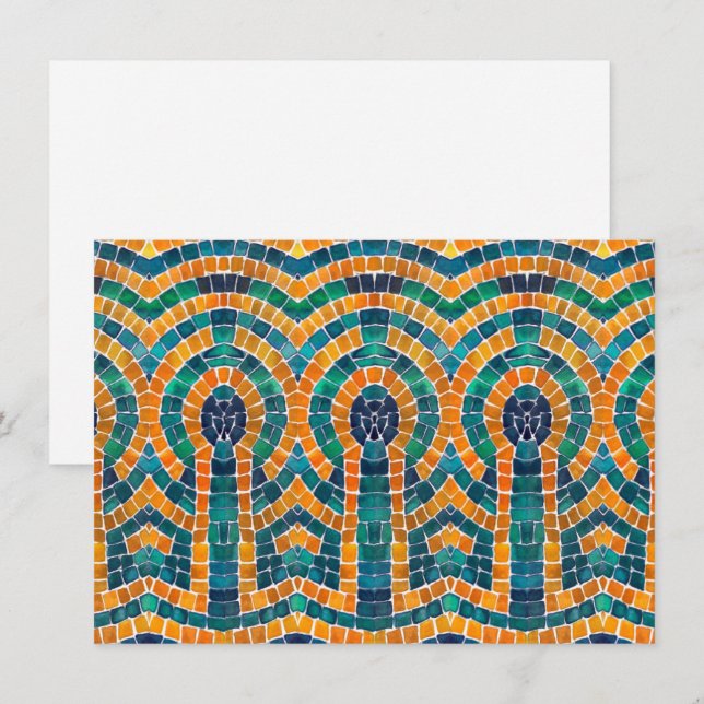 GOLD ICONS MOSAIC 4.5x6.25 Flat Card (Front/Back)