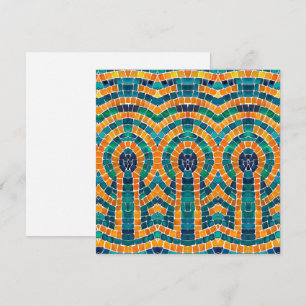 GOLD ICONS MOSAIC 5.25" Square Flat Card