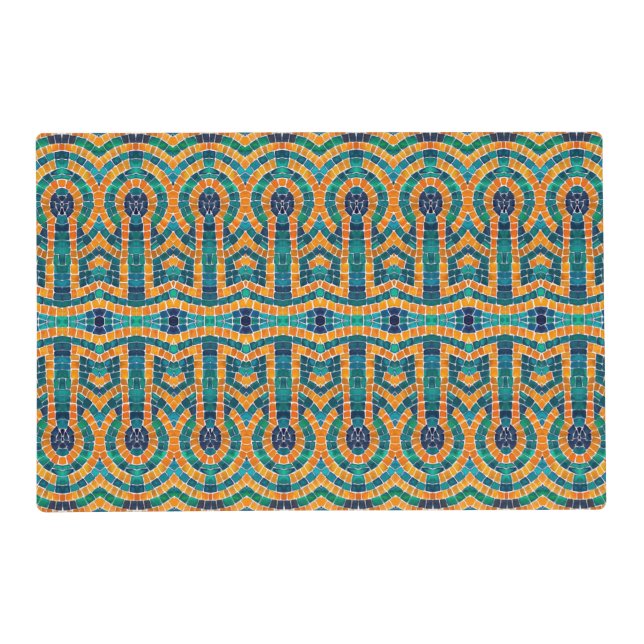 GOLD ICONS MOSAIC Laminated Placemat (Front)