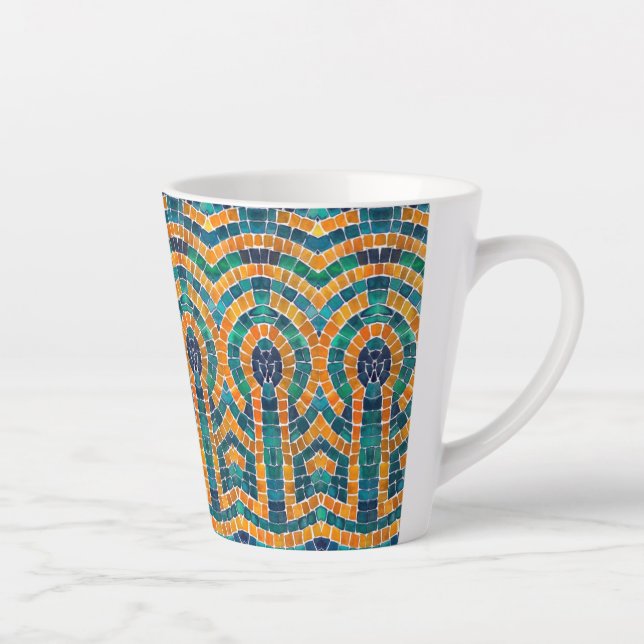 GOLD ICONS MOSAIC Latte Mug (Right)