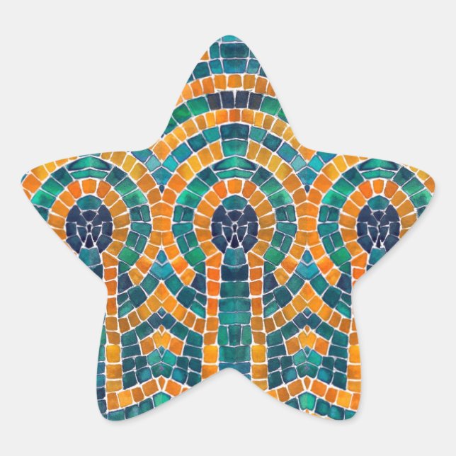 GOLD ICONS MOSAIC Star Stickers (Front)