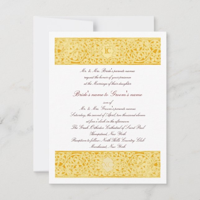 Gold ICXC Invitation (Front)