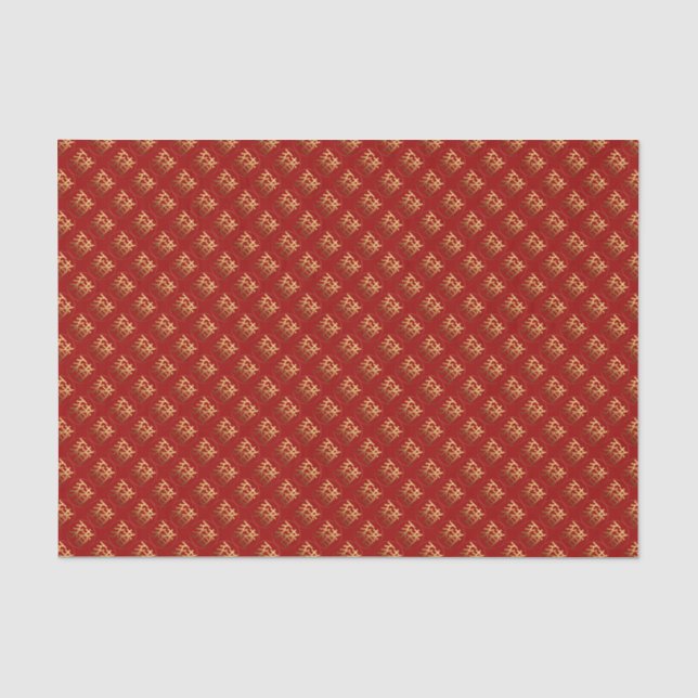 Gold Ideogram Pig Chinese Year Zodiac Birthday TsP Tissue Paper (Front)