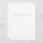 Gold Idyllic Calligraphy Wedding Words of Wisdom  Advice Card<br><div class="desc">This gold idyllic calligraphy wedding words of wisdom advice card is perfect for a rustic wedding. The simple and elegant design features classic and fancy script typography in gold. These cards are perfect for a wedding, bridal shower, baby shower, graduation party & more. Personalize the cards with the names of...</div>