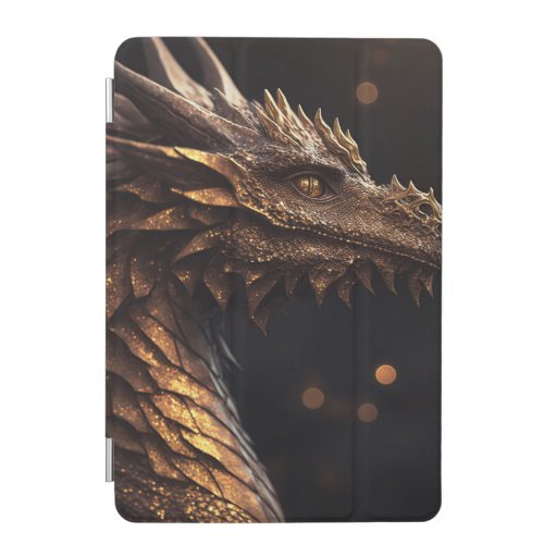 Gold Illuminated Dragon iPad Mini Cover