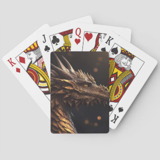 Gold Illuminated Dragon Poker Cards