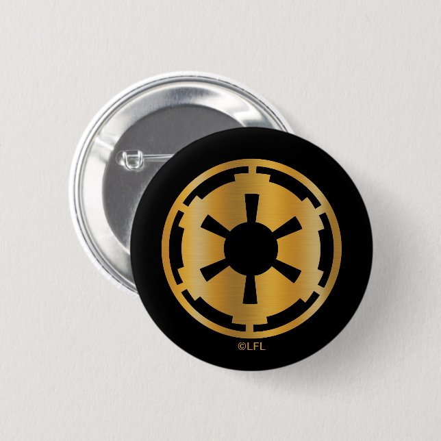 Gold Imperial Symbol Button (Front & Back)