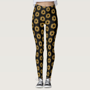 Gold Imperial Symbol Leggings