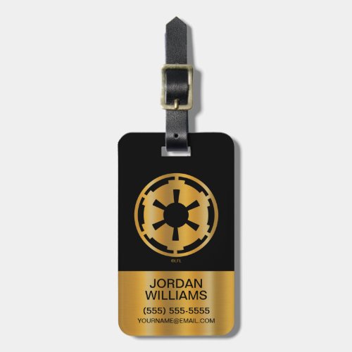 Gold Imperial Symbol Luggage Tag