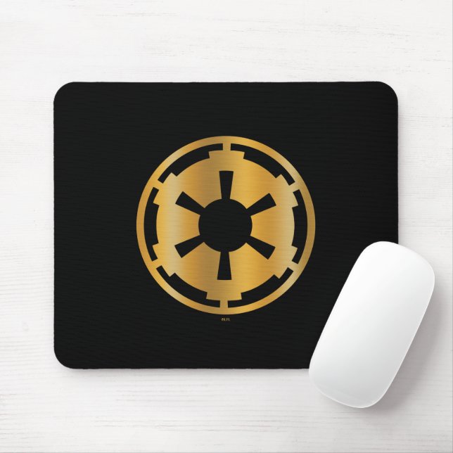 Gold Imperial Symbol Mouse Pad (With Mouse)
