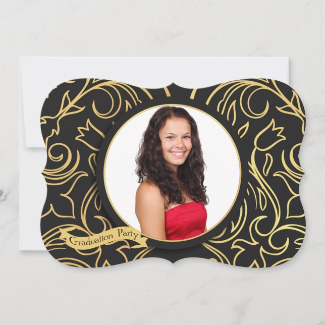 Gold Impression Photo Invitation (Front)