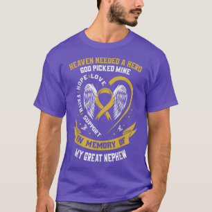 Gold In Memory of my Great Nephew Childhood Cancer T-Shirt