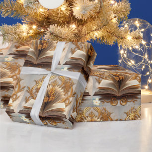 "Gold in Study" Wrapping Paper