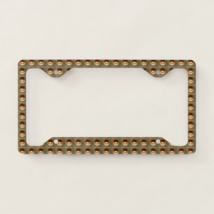 Gold Indent car license plate frame
