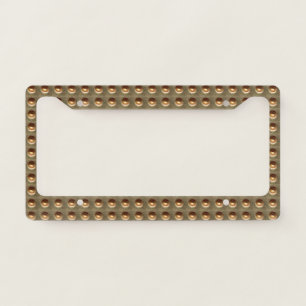 Gold Indent car license plate frame