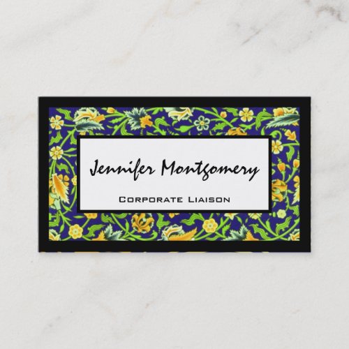 Gold Indian Floral Professional Business Card