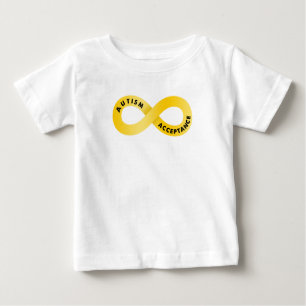Gold Infinity Symbol For Autism Baby T-Shirt