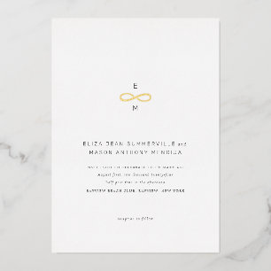 Gold Infinity Symbol Minimally Chic Foil Invitatio Invitation