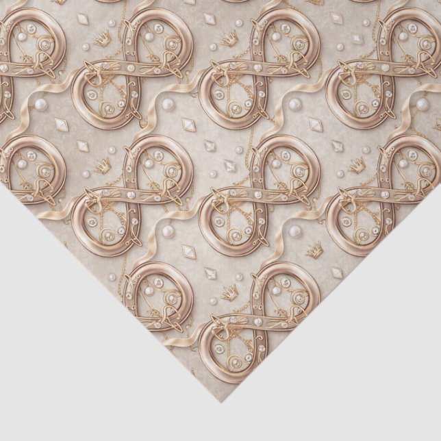 Gold Infinity Wedding Tissue Paper (Detail)