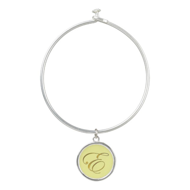 Gold Initial Monogram E Bracelets (Front)