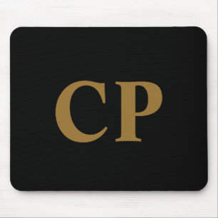 Gold Initial Mouse Pad