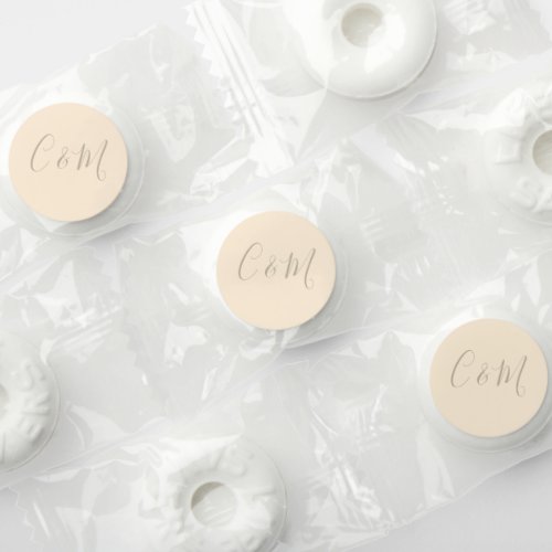 Gold Initials  Ivory Wedding Candy Favors
