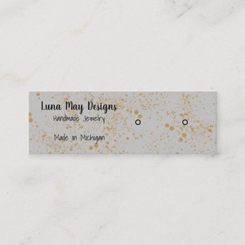 Gold Ink SplatterJewelry Display Business Card