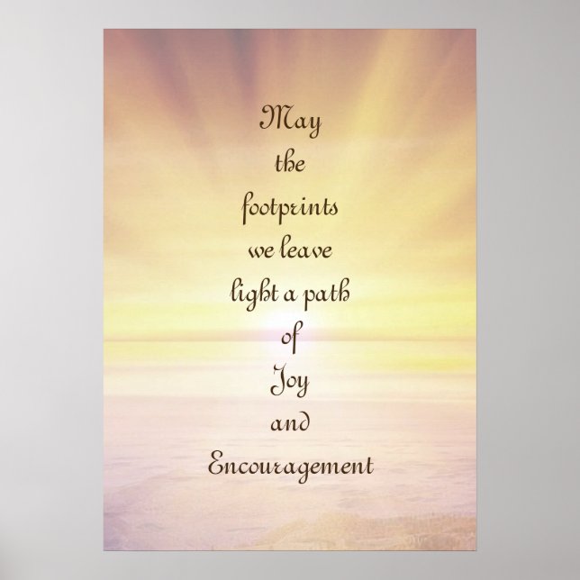 Gold inspirational and encouragement poster (Front)