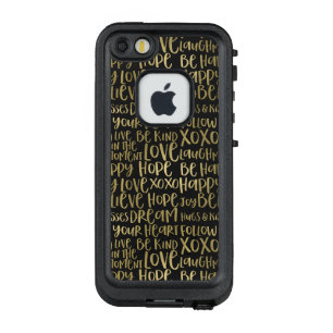 Gold Inspirational Words LifeProof FRĒ iPhone SE/5/5s Case