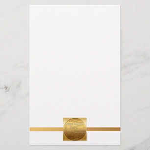 Gold International Christmas Navidad Stationery