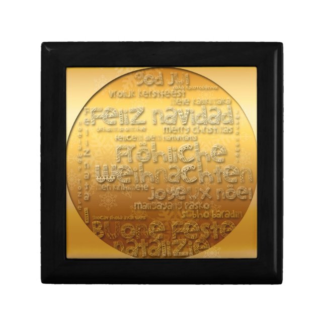 Gold International Weihnachten Navidad Gift Box (Front)