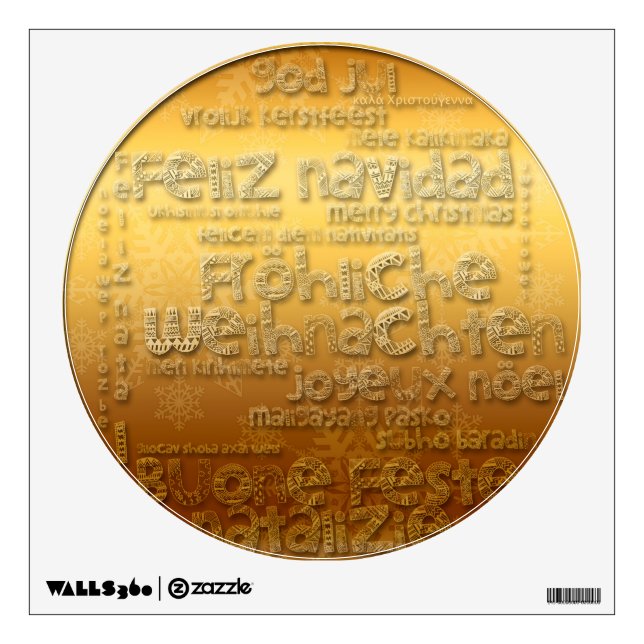 Gold International Weihnachten Navidad Wall decal (Front)