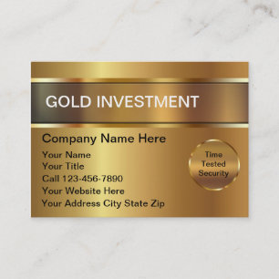 Gold Investment Business Card