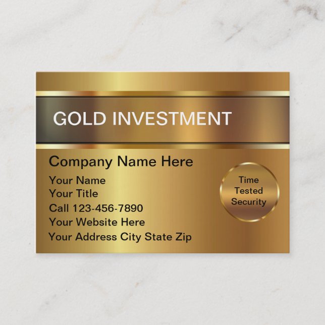 Gold Investment Business Card (Front)
