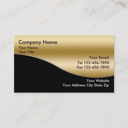 Customizable Gold Investment Business Cards