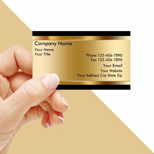 Customizable Gold Investment Business Cards