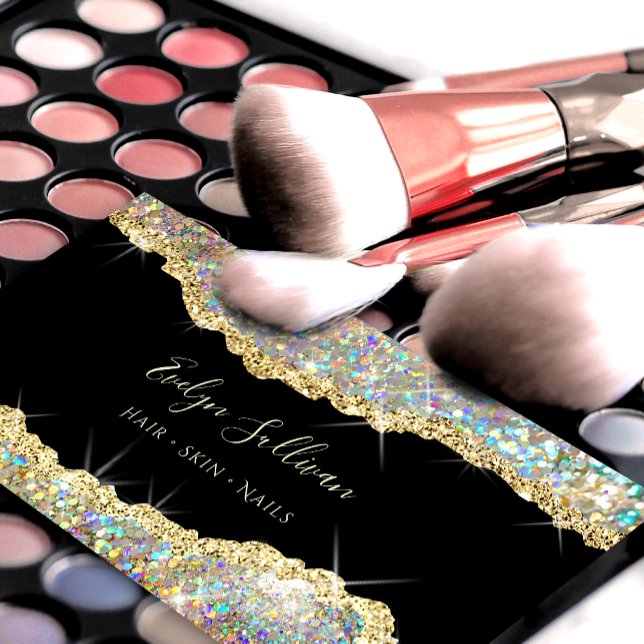 Gold iridescent glitter business card (Creator Uploaded)