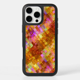 Gold Iridescent Mosaic Pattern iPhone 16 Pro Max Case