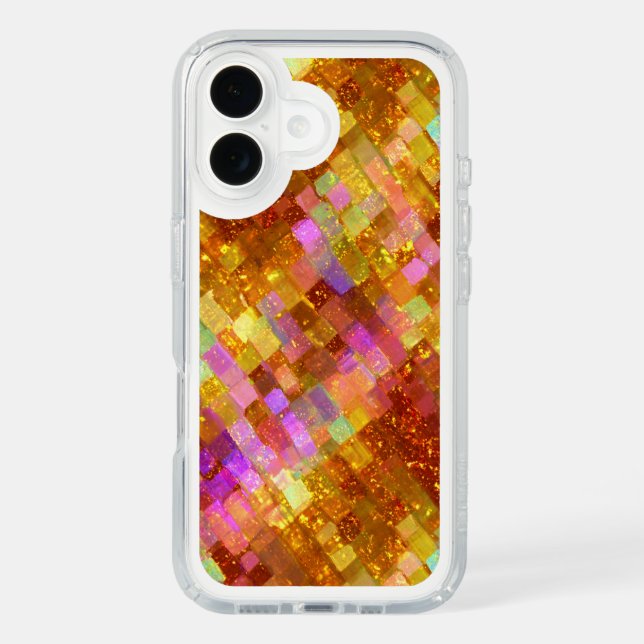 Gold Iridescent Mosaic Pattern Speck iPhone Case (Front)
